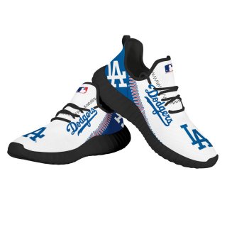 Women's Los Angeles Dodgers Mesh Knit Sneakers/Shoes 007